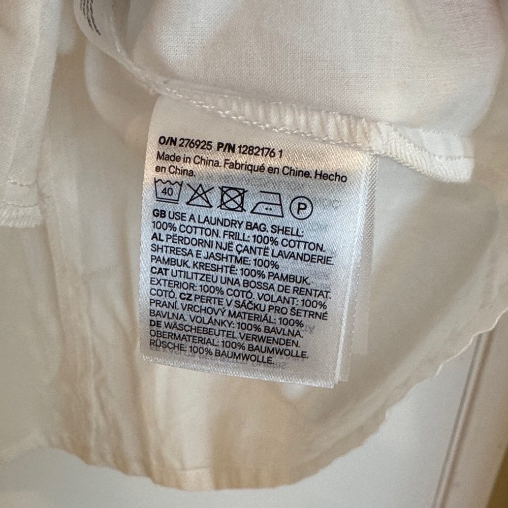 H&M White Eyelet Ruffle Blouse - Picture 7 of 8